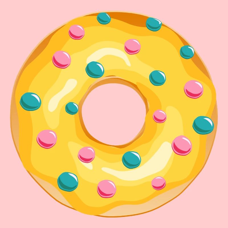 donut drawing dessert donuts cake pastry 1