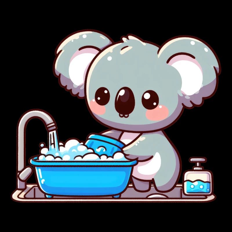 Un ours koala mignon se réjouit