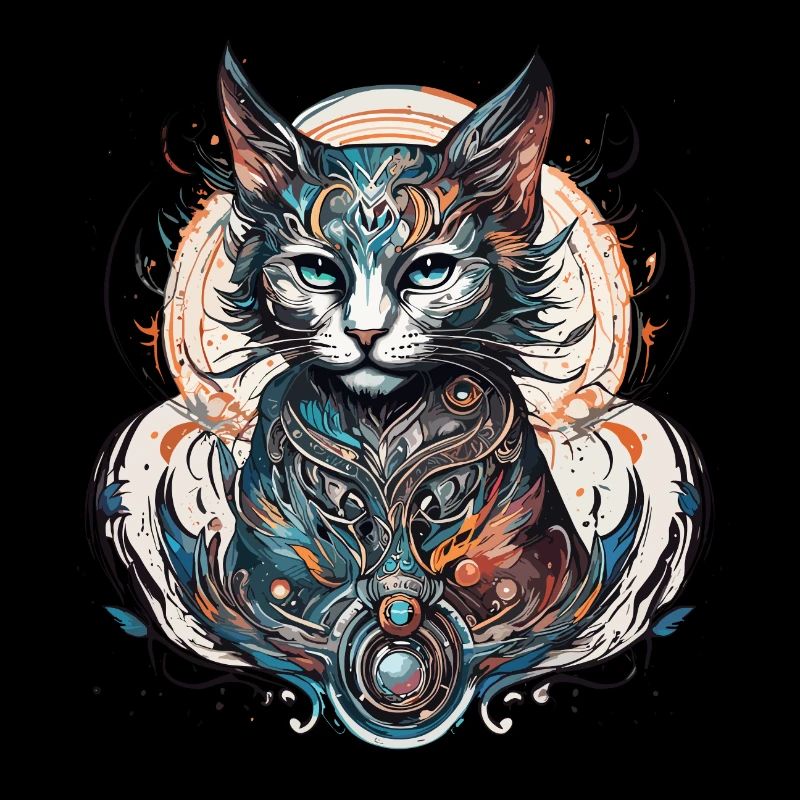 Tattoo / Tier / Kunst / cool / Comic / Katze