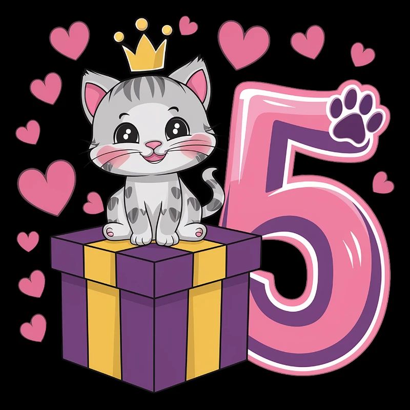 Chat mignon - 5e anniversaire - 5 ans