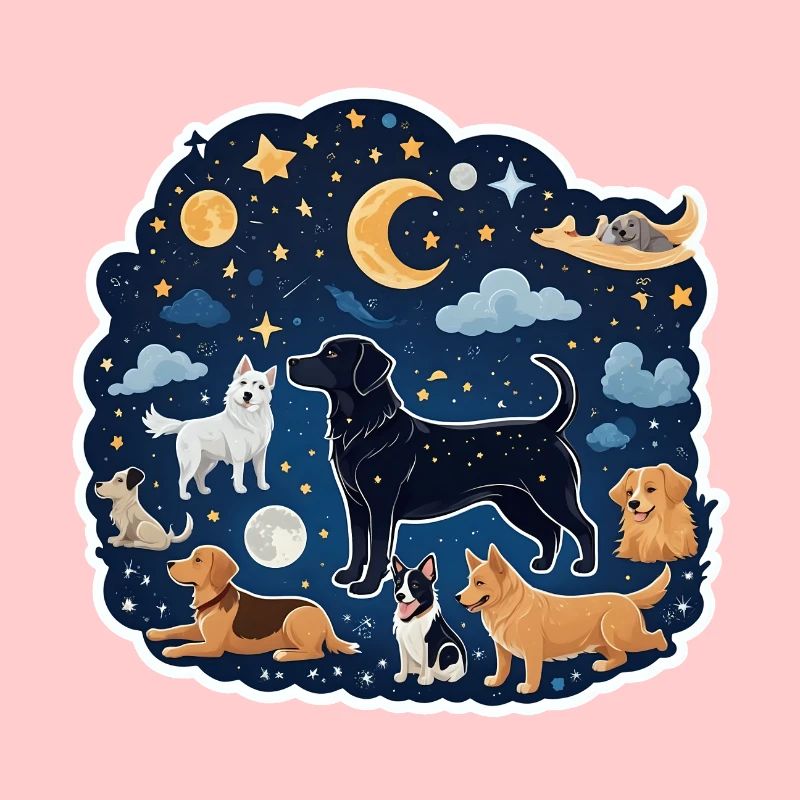 Chiens sous les étoiles