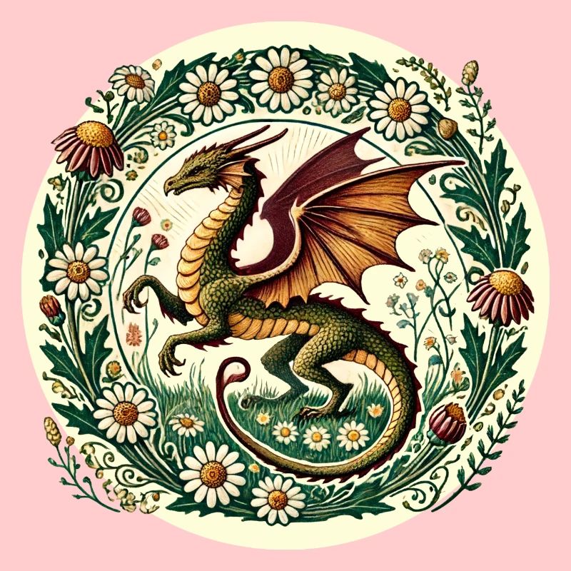Gänseblümchen-Blumen-Drache