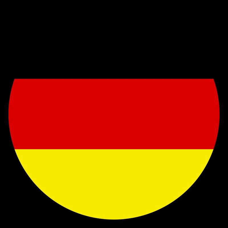 Flag Germany Germany Three Colors Vector Round