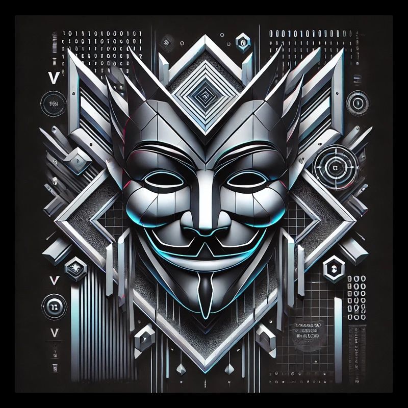 Anon Maske mit 3D Effekt