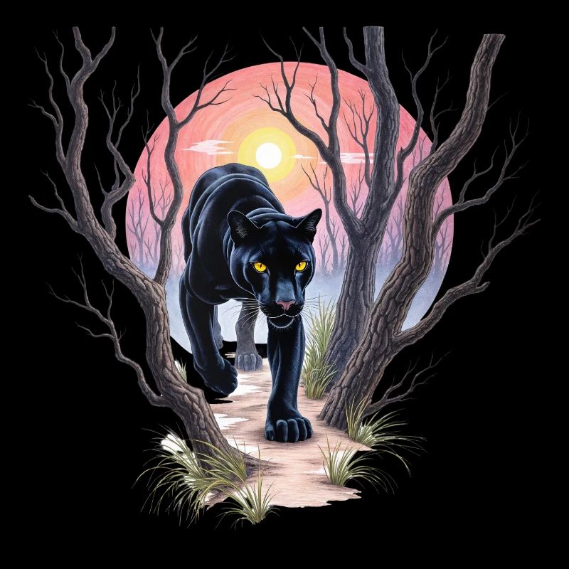 Panthère à la chasse