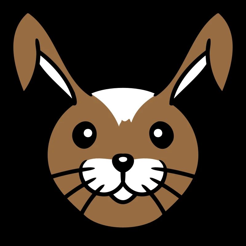 Lapin Drôle Visage Sourire Heureux Amical