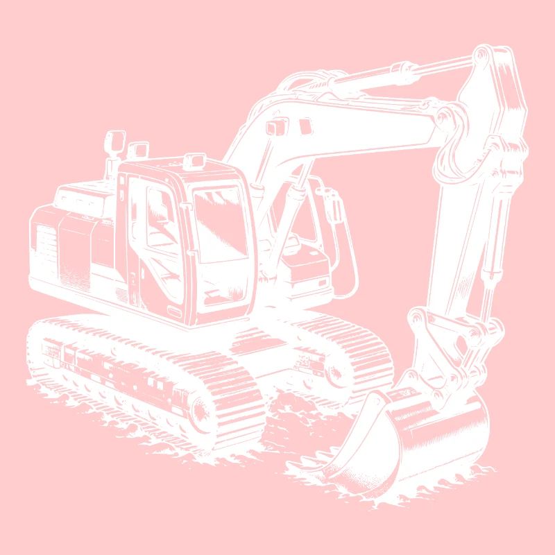Technik trifft auf Kraft Muskelprotz Bagger