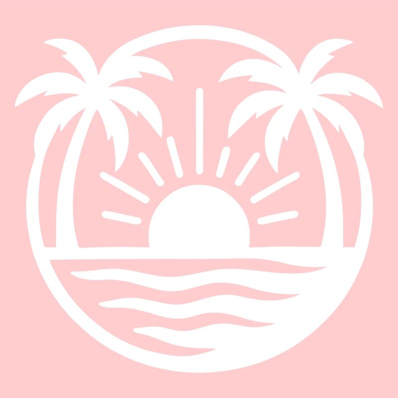 Palm Trees Beach Coucher de soleil