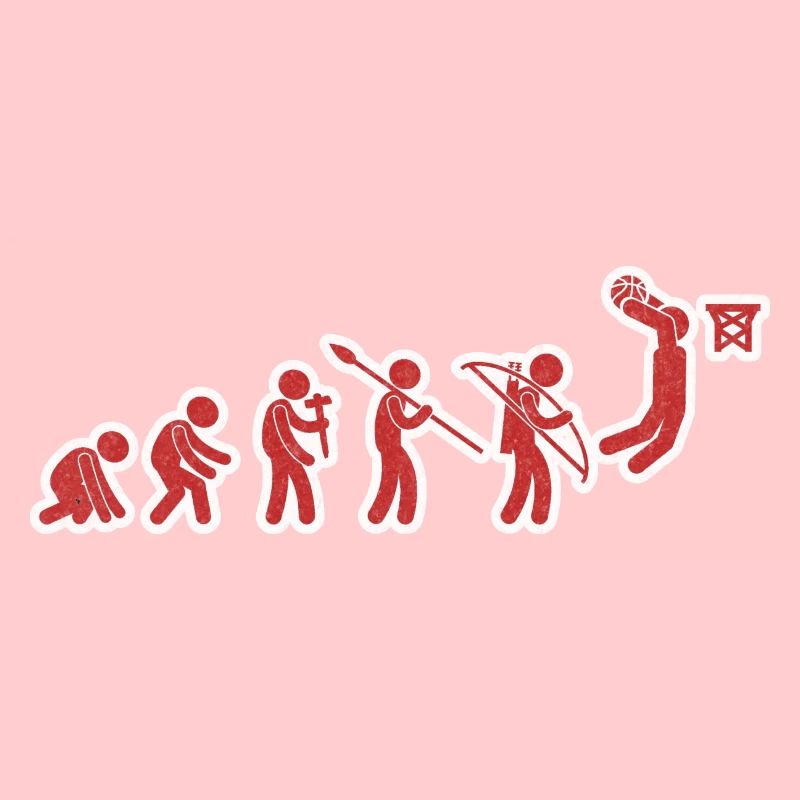 Evolution Basket-ball Rouge Blanc Grunge
