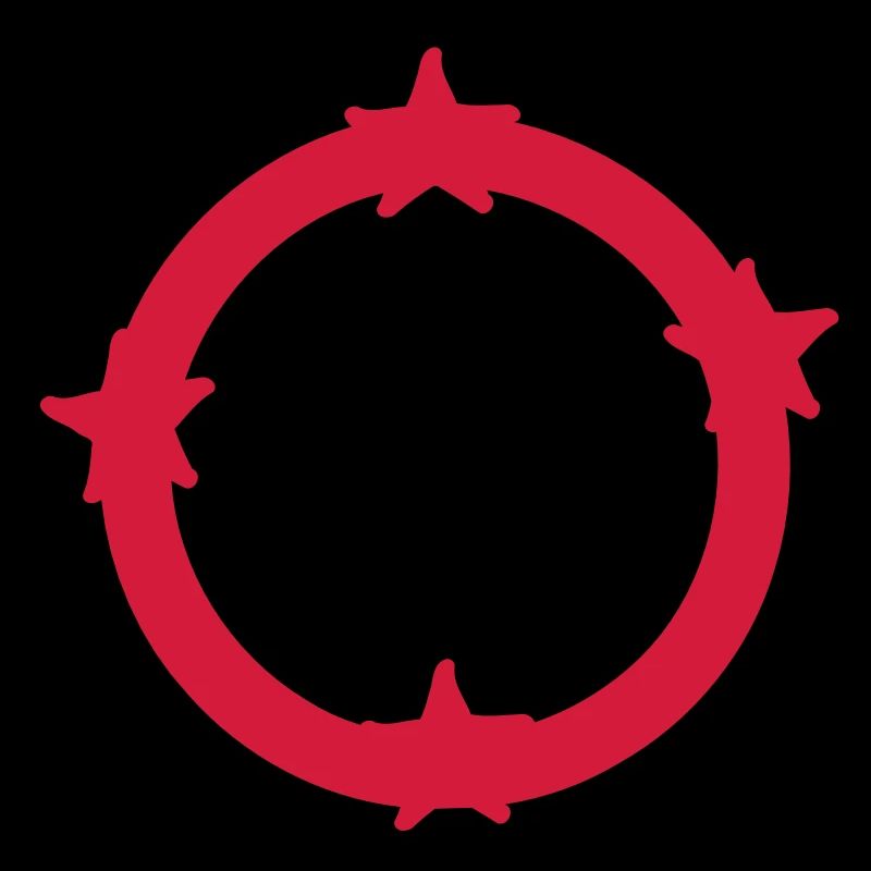 Letter R & Circle shapes pattern