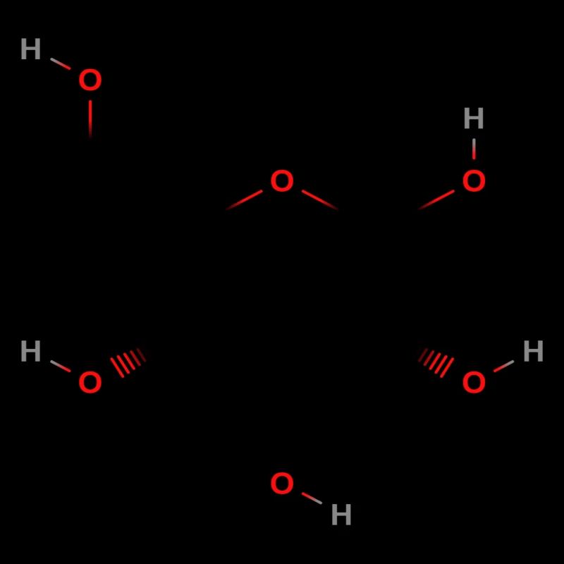 Molécule de glucose - Formule structurale colorée
