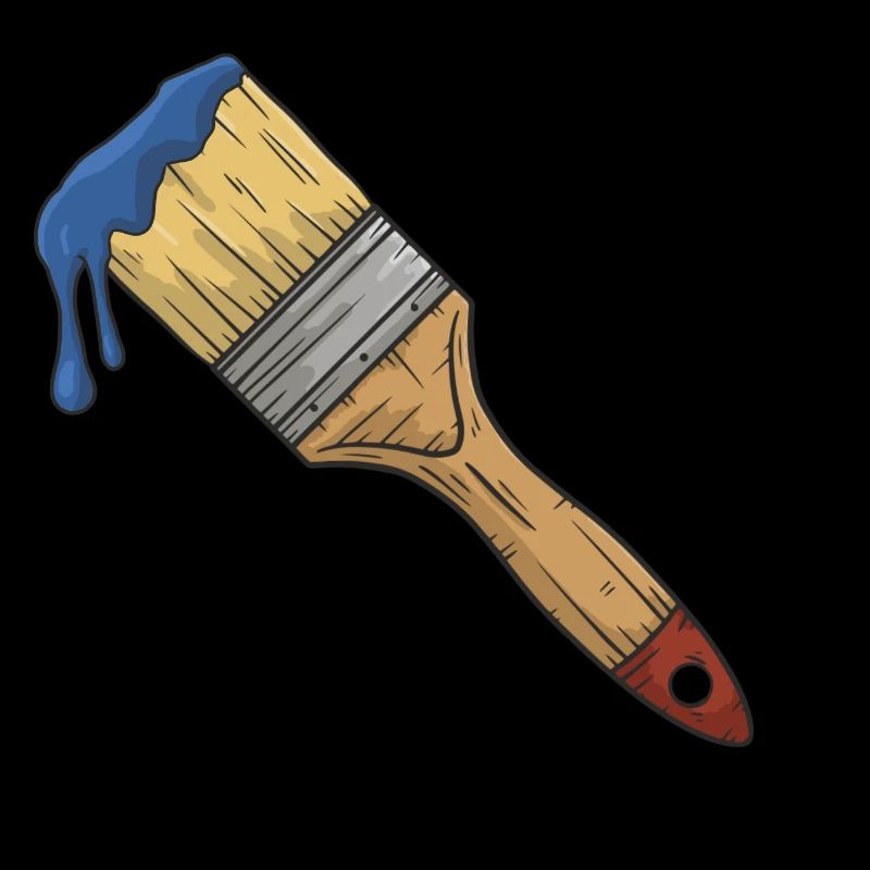 Pinsel mit farbe