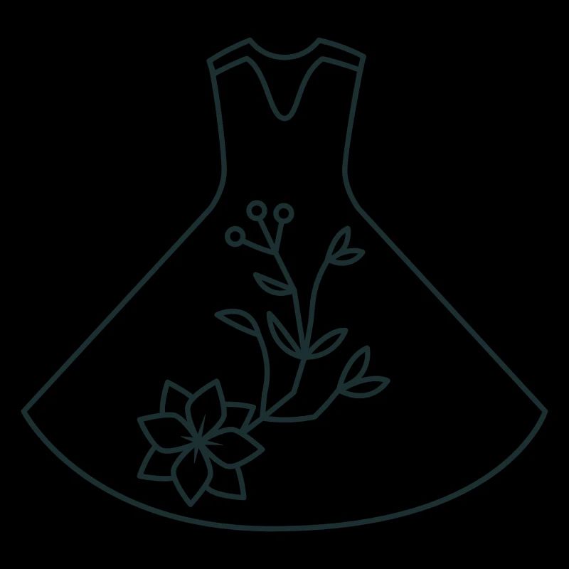 Robe de danse moderne avec des fleurs