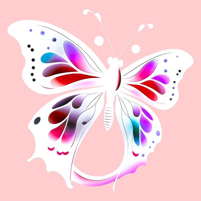 Papillon multicolore