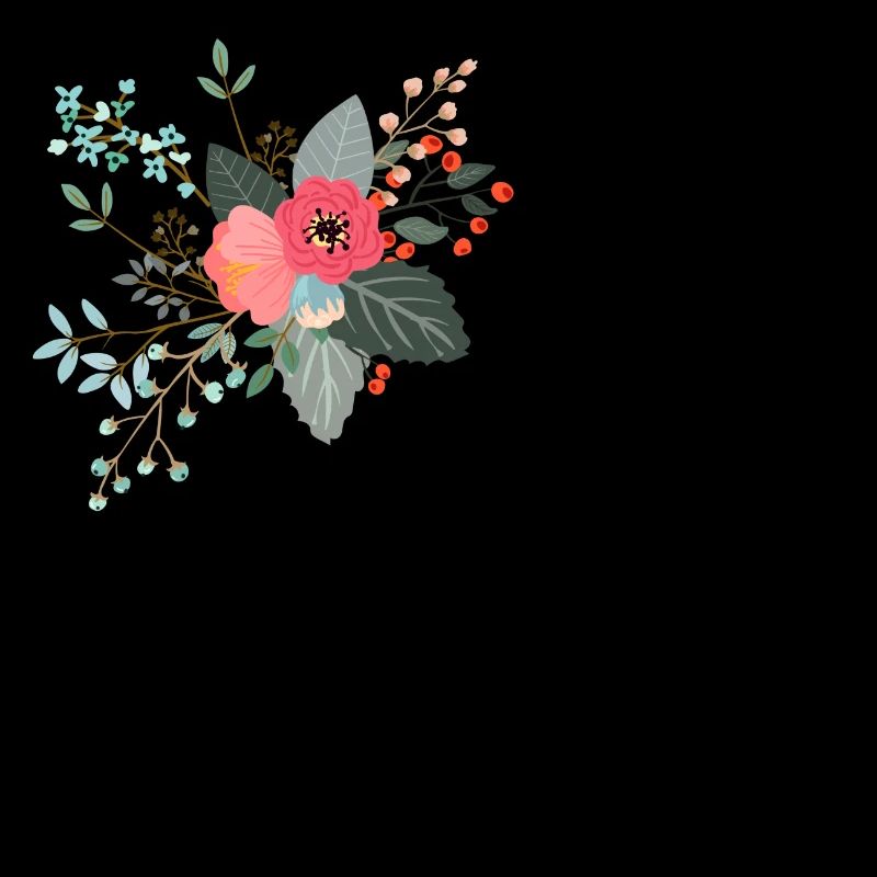 Lettre e fleuris