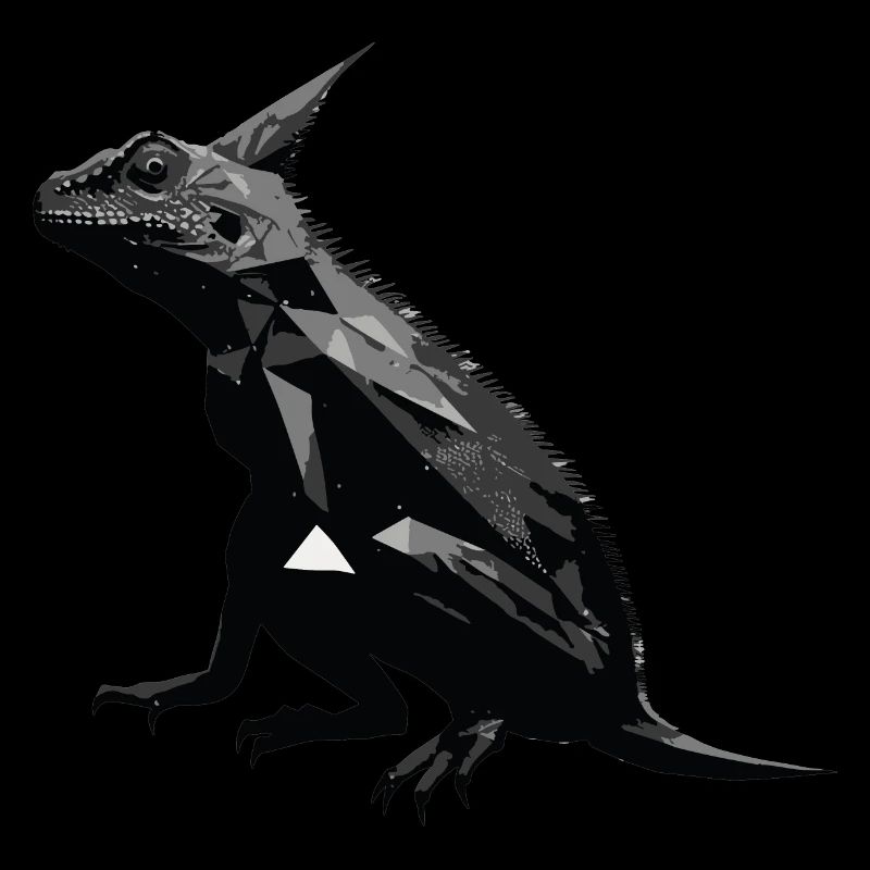 Silhouette de caméléon moderne