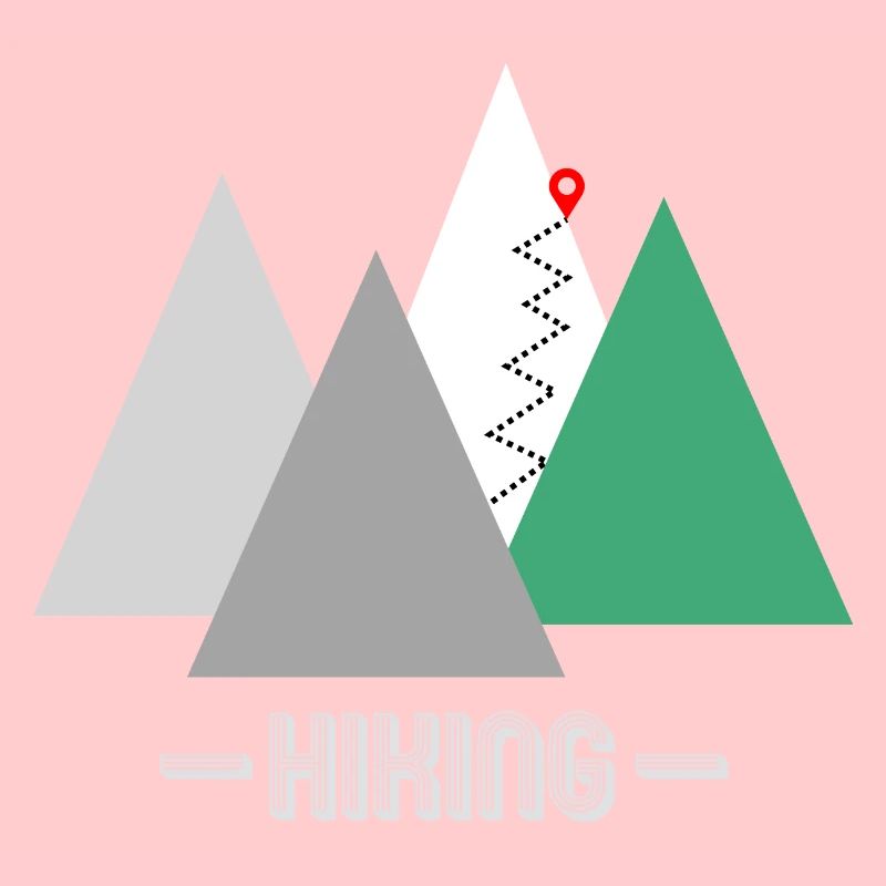 Conception de logo vert HIKING