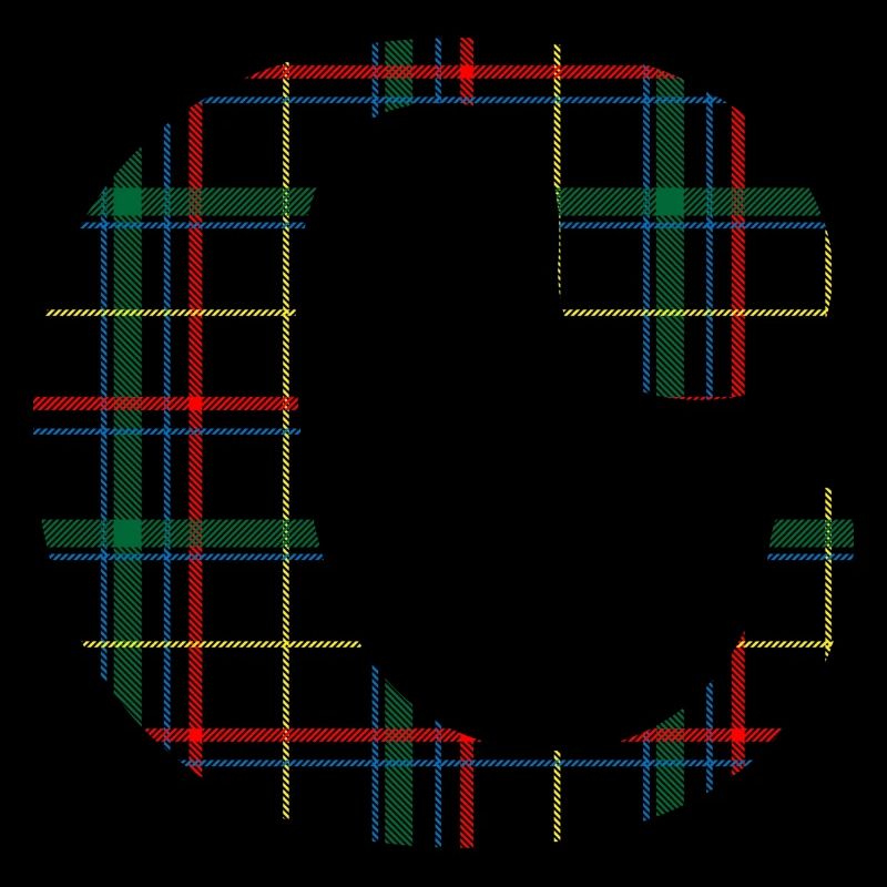 Monogramm c schottischer Tartan