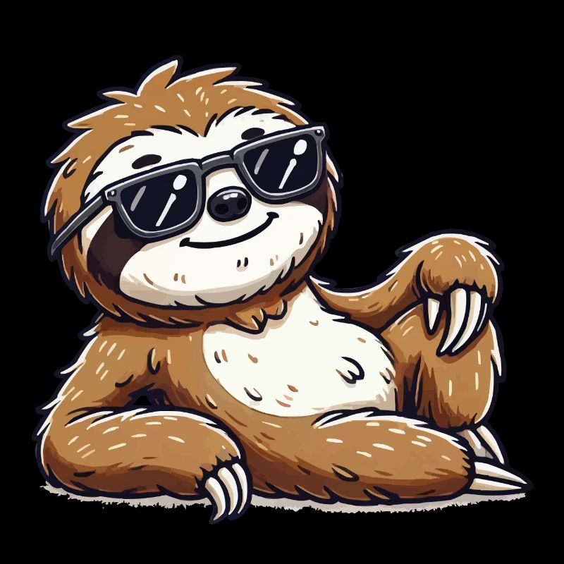 faultier sonnenbrille cool