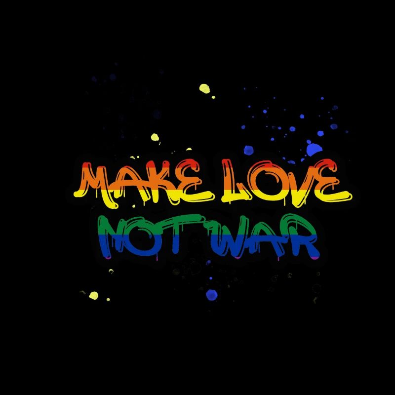make love not war,regenbogen, Graffiti, Kunst, Art