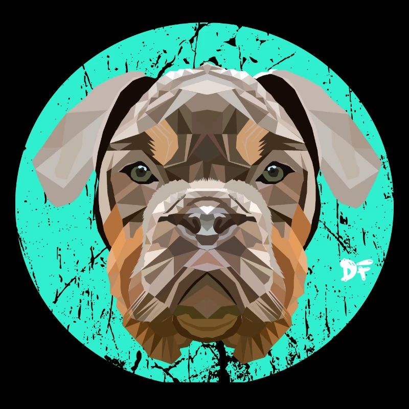 Hund Polygon Boxer Design - wunderbare Hunderasse