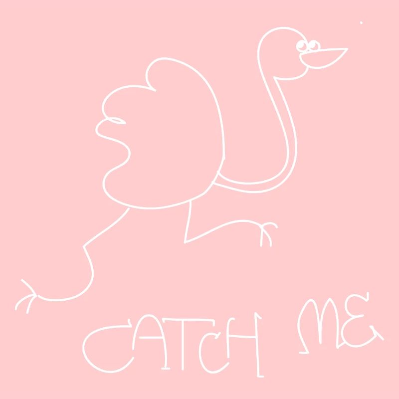 Fleeing ostrich