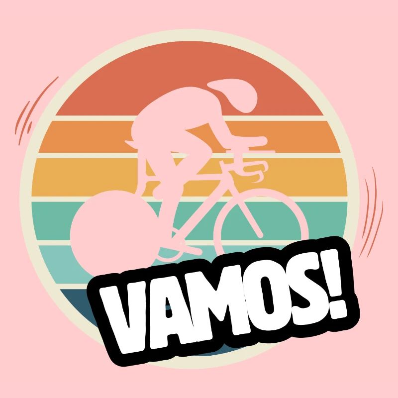 Vamos cycliste sur piste rétro