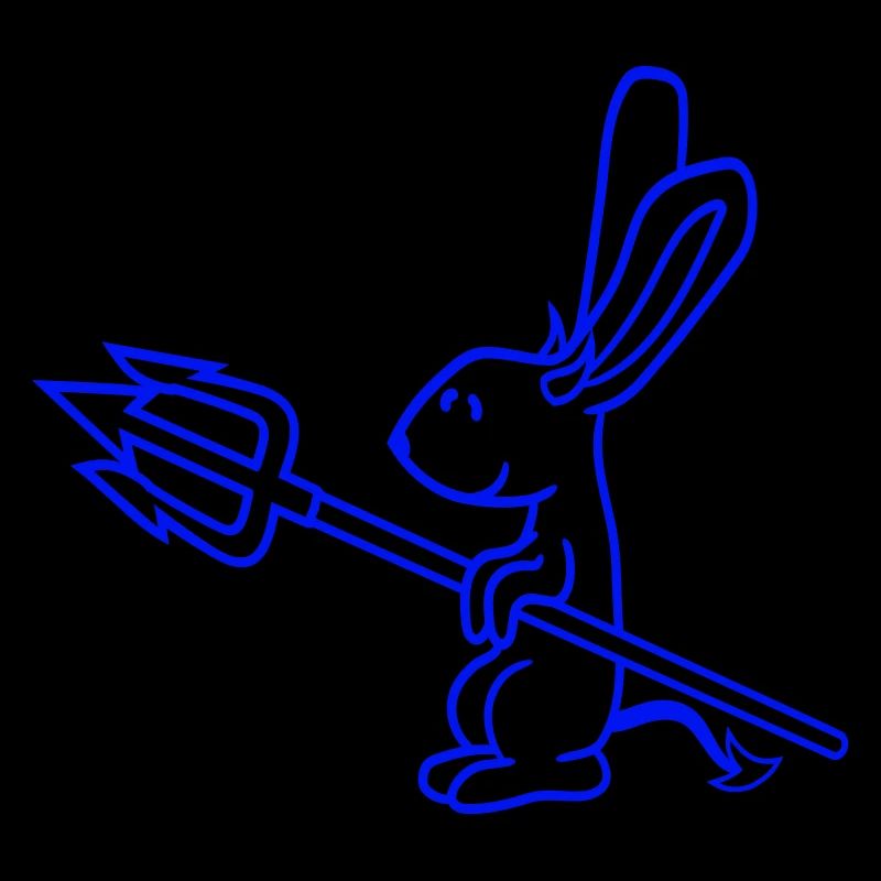 Bunny Devil Demon Evil Satan Hell Trident Costume