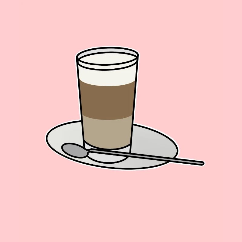 Latte Macchiato Glas Kaffee Geschenk