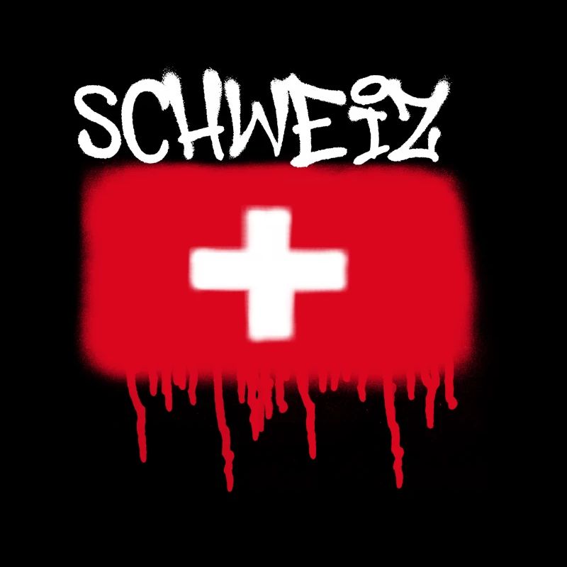 suisse,drapeau,graffiti,spray,urbain