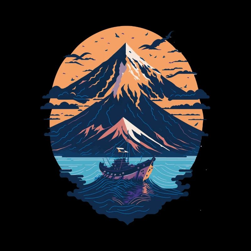Serene Mount Fuji Sunset Peaceful River Scenery