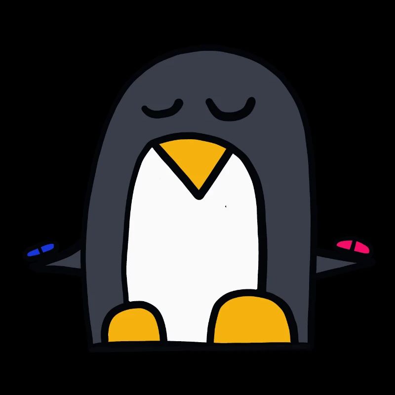 rote Pille oder blaue Pille? Pinguin aus der Matri