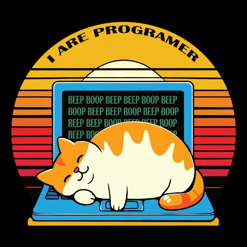 Ich bin Programmierer, fette schlafende Katze