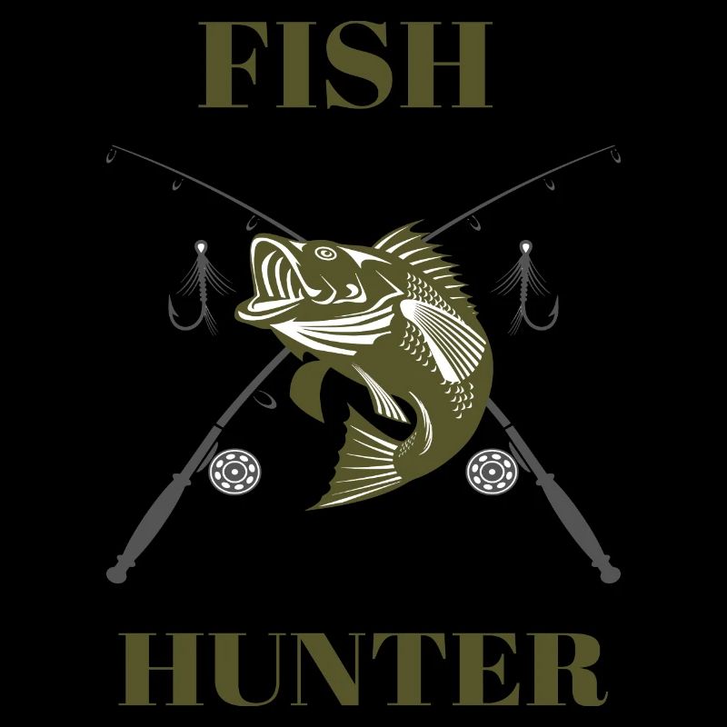 Fish Hunter Tshirt Angler Gift