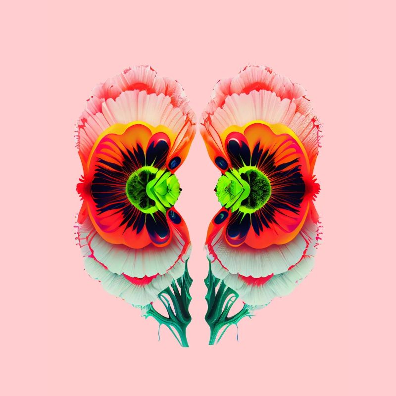 Psychedelische Mohnblüten