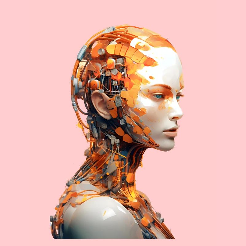 Portrait eines weiblichen Androiden