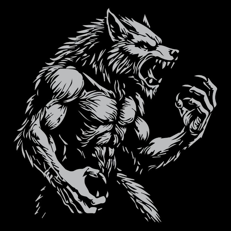 Grimmiger Warewolf Illustration
