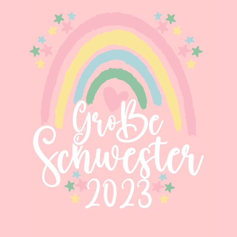 Große Schwester 2023 Boho Style Regenbogen Mädchen
