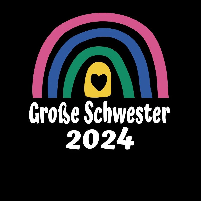 Große Schwester 2024 Regenbogen Baby Verkündung