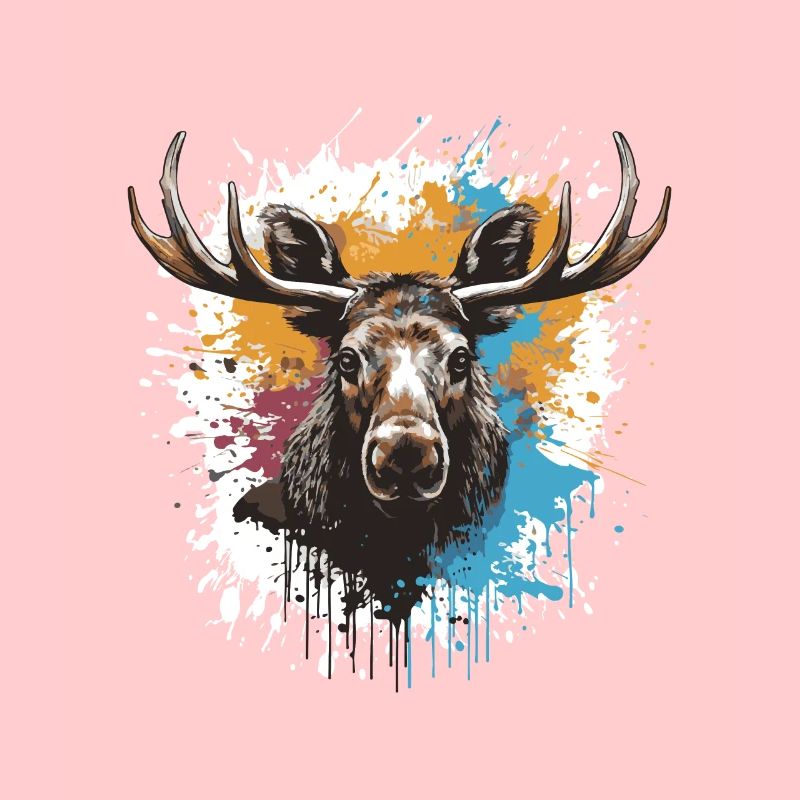 Moose Pop Art Head