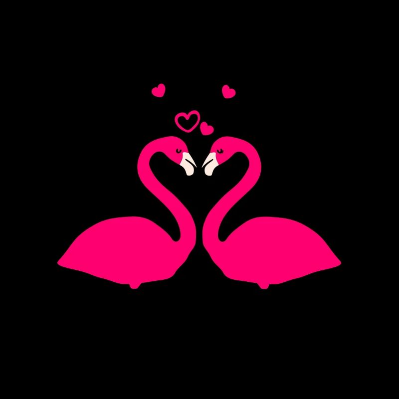 Flamants roses Saint-Valentin