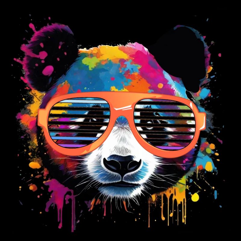 Panda,pandabär,bär, Graffiti,bunt