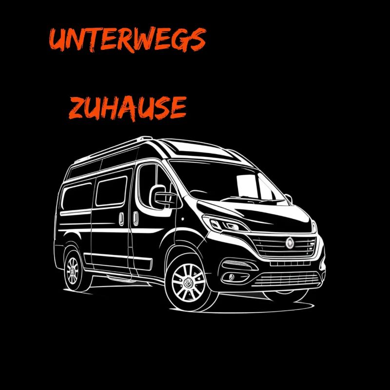 Camping Van Motorhome Saying with Compass