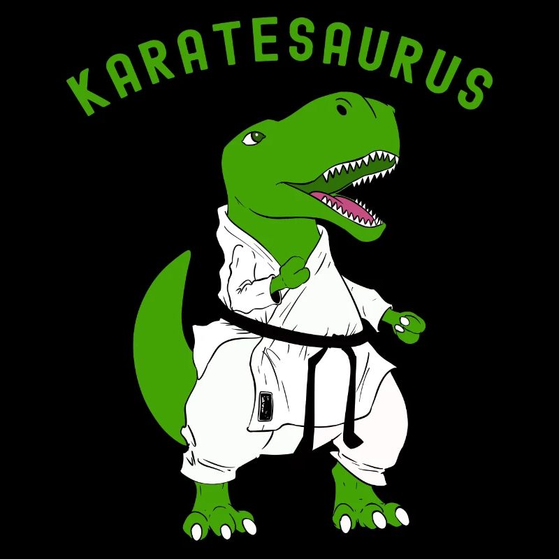 Dinosaurier Karate Karatesaurus Geschenk Kind, Mann