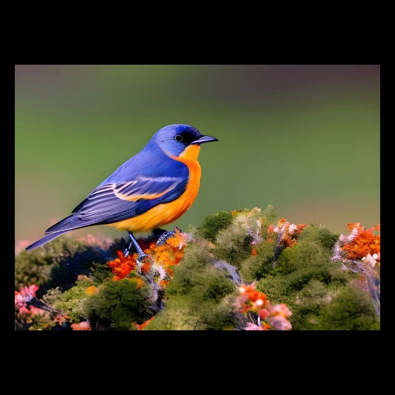 L’oiseau bleu vous regarde