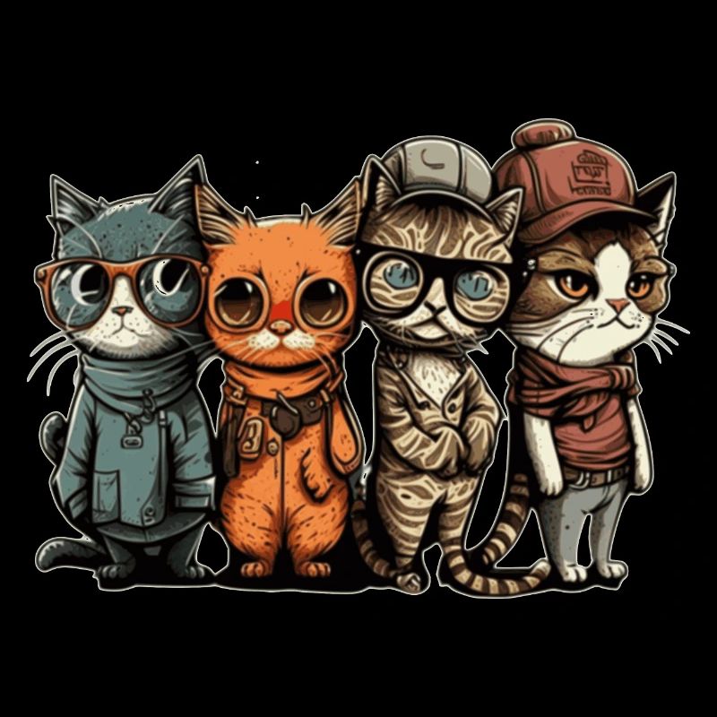 Katzen Katze coole cooles cat Geschenk