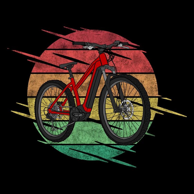 Vélo électrique rouge