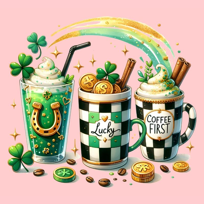 Café Happy St. Patrick's Day Leprechaun