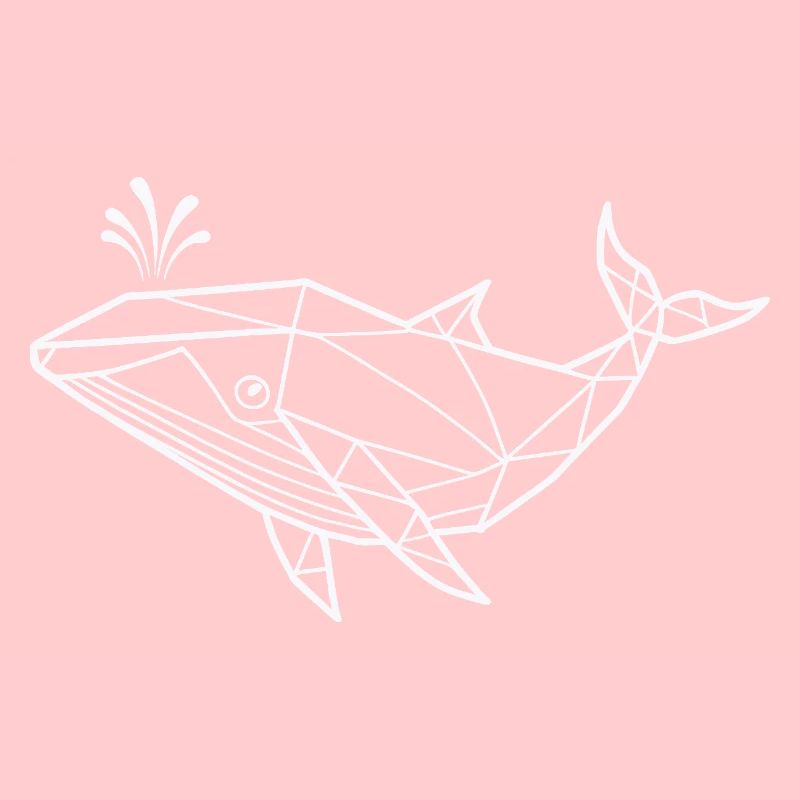 Wal Polygon – Minimalistisches Meerestier Design