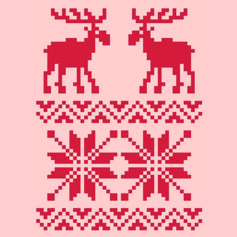 Elch-Muster-Weihnachtspullover